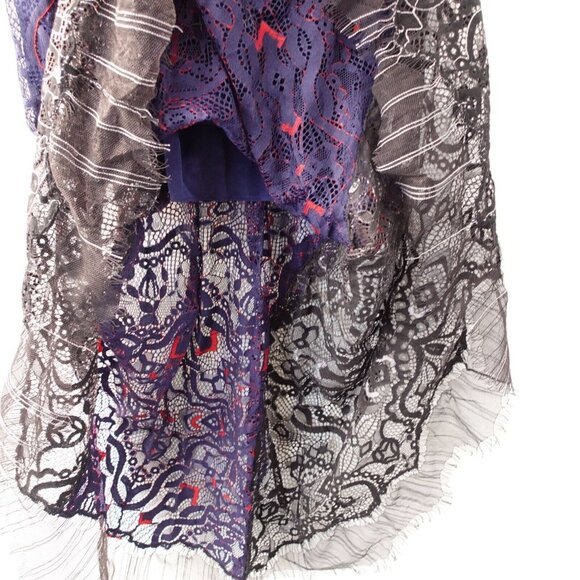 Jonathan Simkhai Dress 4 Silk Midi Slip Cocktail Blue Sheer Overlay Party $1,065 - Picture 14 of 16